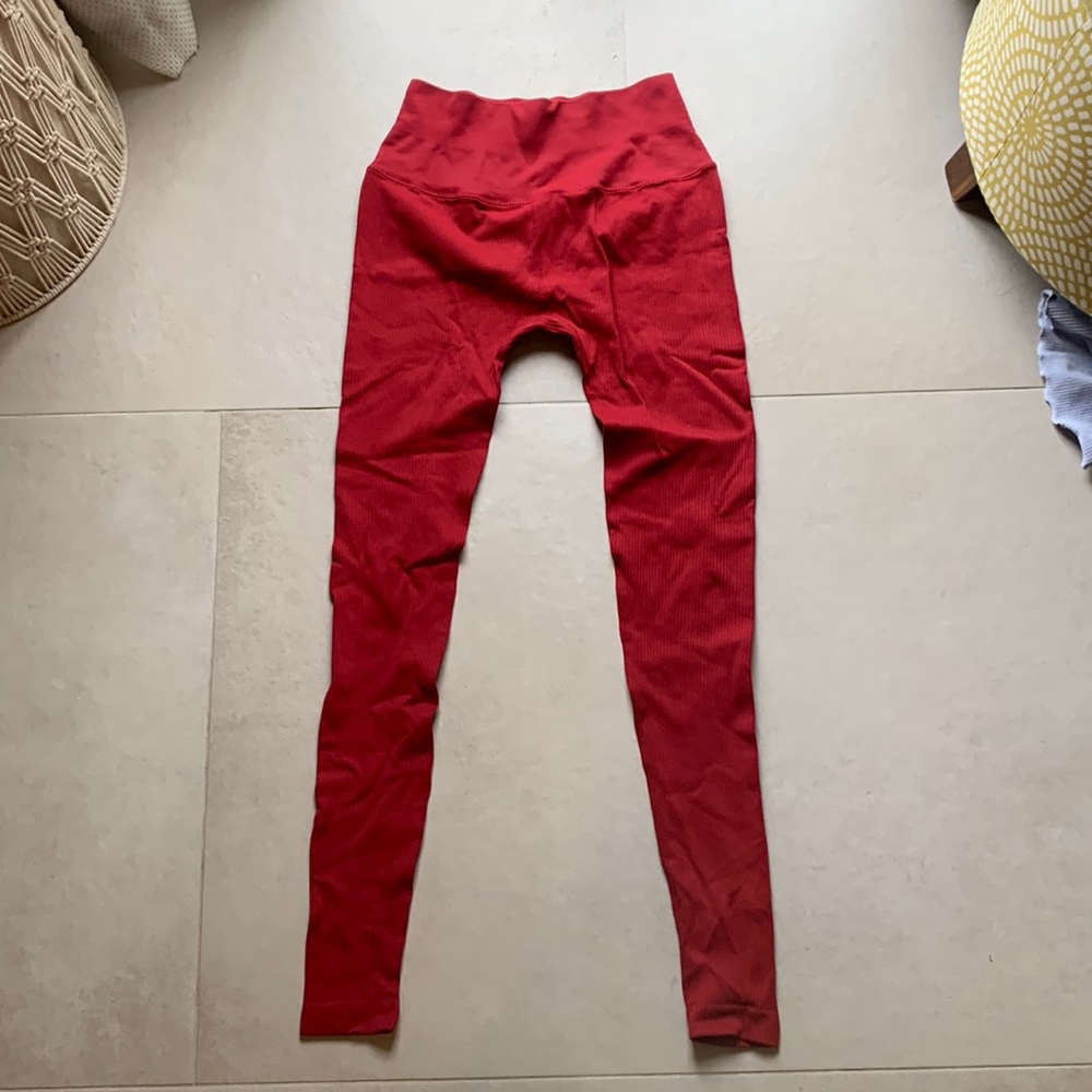 Red spiritual gangster leggings